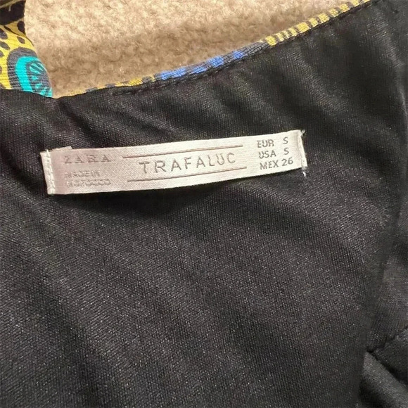 Zara Trafaluc Women's S Floral Aztec Print Halter Mini Dress - Picture 9 of 9